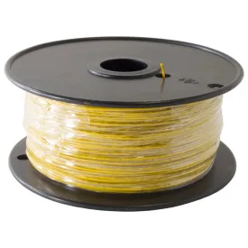 1000 Feet, 22 Gauge Solid Hook Up Wire - Yellow, 300 Volts