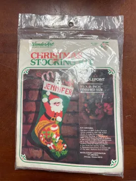 1970's Needlepoint Kit - Christmas Stocking