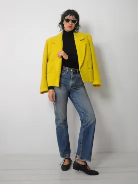 1980's French Cropped Wool Blazer