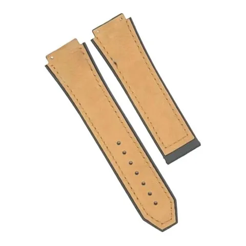 19X22MM MULTICOLORS PLAIN MATTE SUEDE LEATHER RUBBER WATCH BAND  FITS FOR HUBLOT