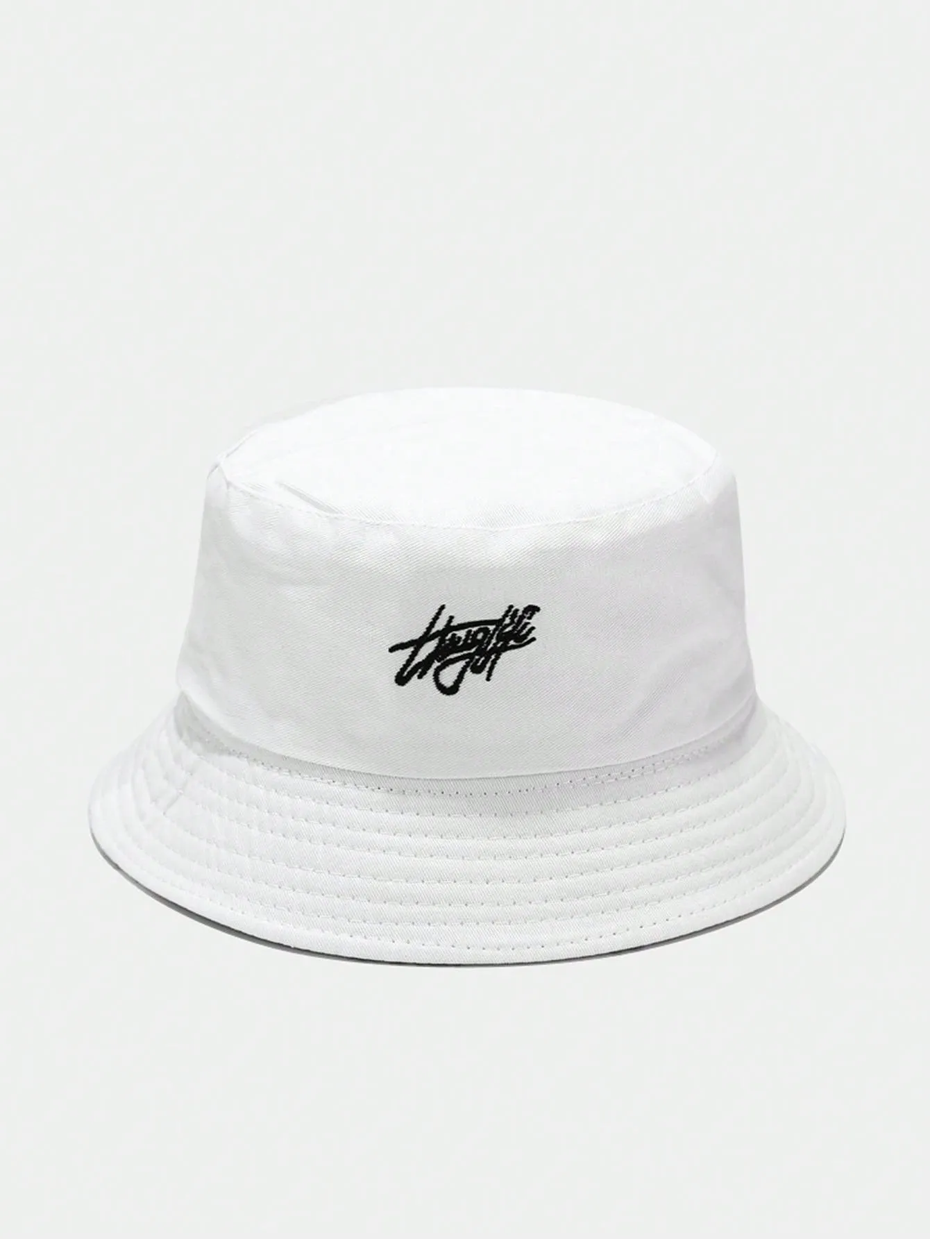 1pc Men's Reversible Sun Protection Fisherman Hat With Printed English Letter Design, Suitable For Daily Use.