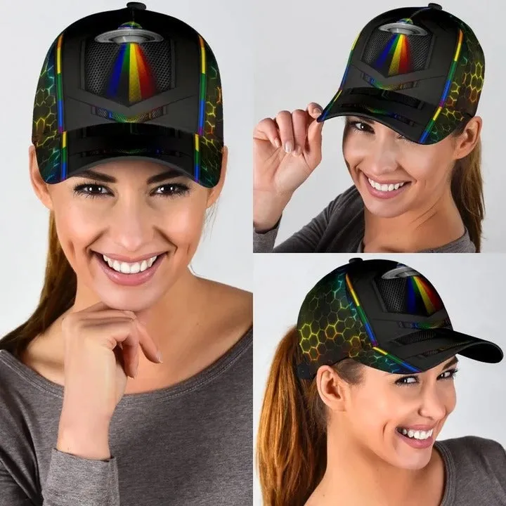 3D All Over Printed Baseball Cap For Lesbian Gay Friend, Powerful Together We Rise Lgbt Cap