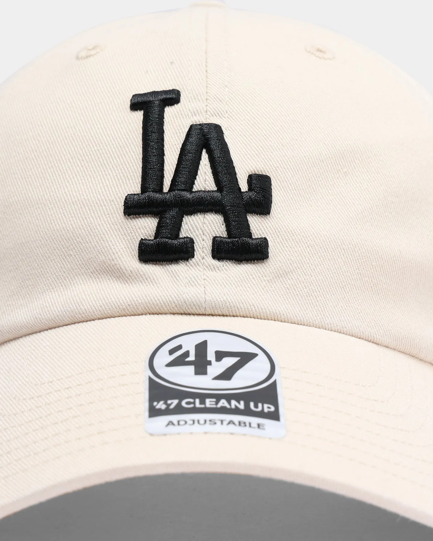 47 Brand Men's Los Angeles Dodgers Clean Up Strapback Natural/Black