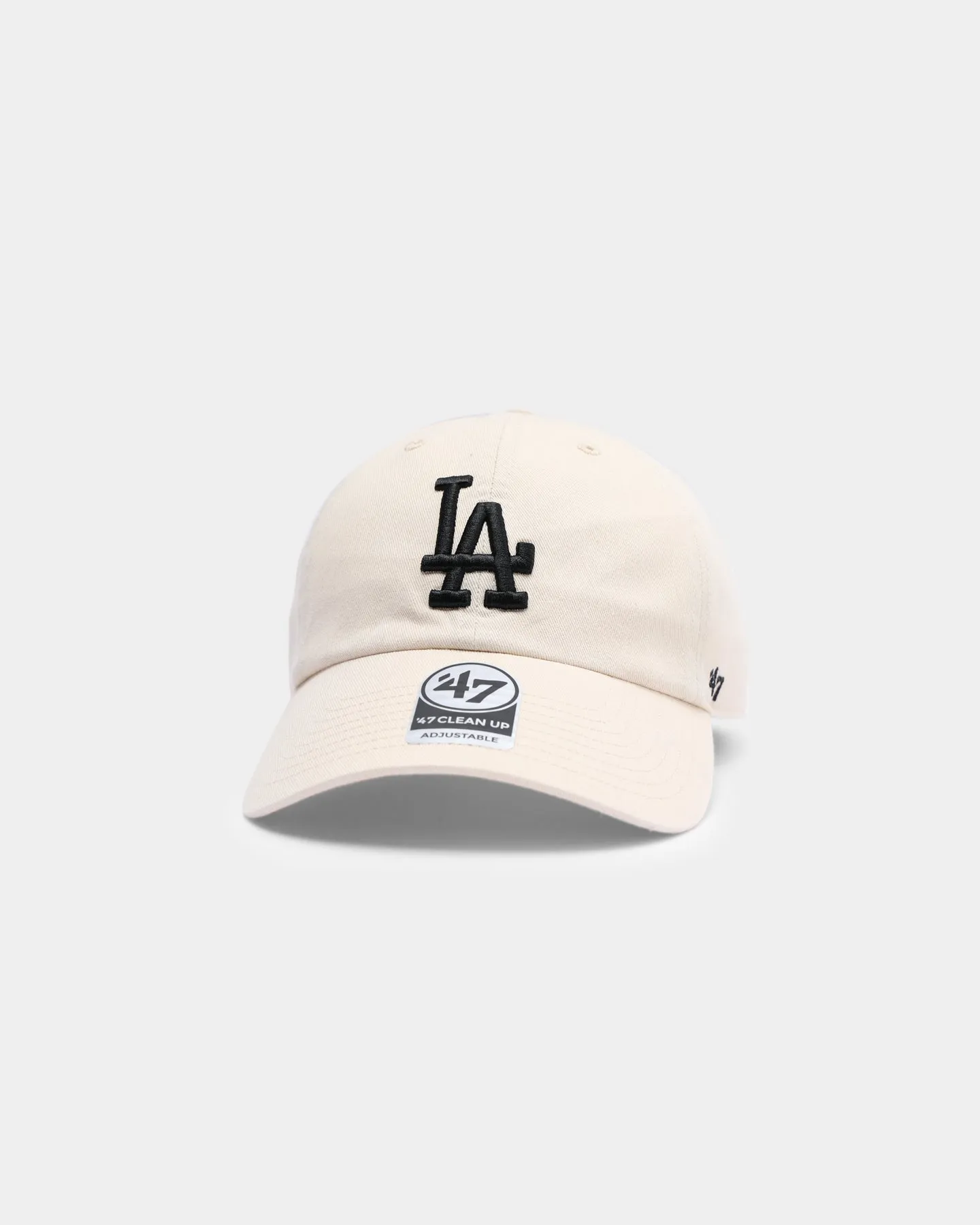 47 Brand Men's Los Angeles Dodgers Clean Up Strapback Natural/Black