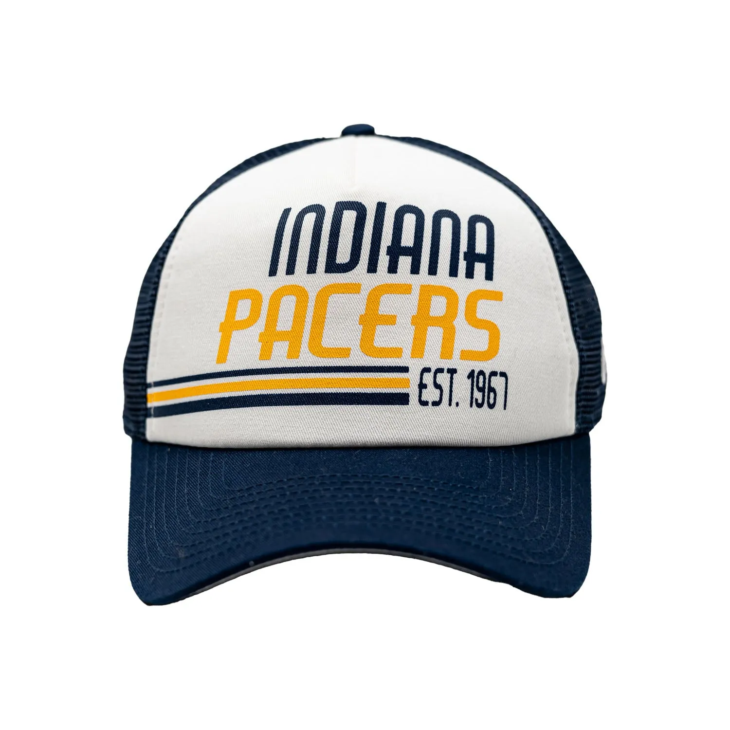 Adult Indiana Pacers 9FORTY Stacked Hat in Navy by New Era