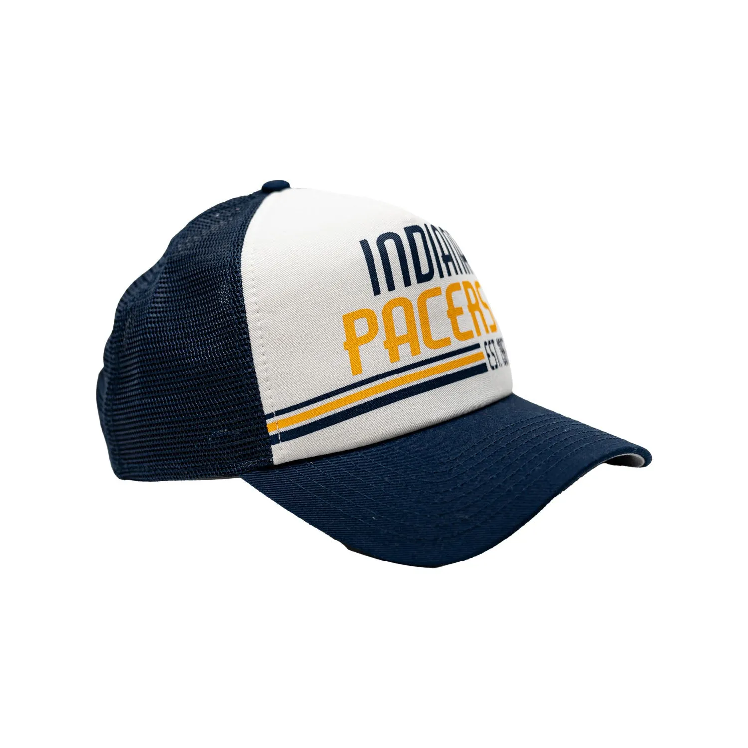 Adult Indiana Pacers 9FORTY Stacked Hat in Navy by New Era