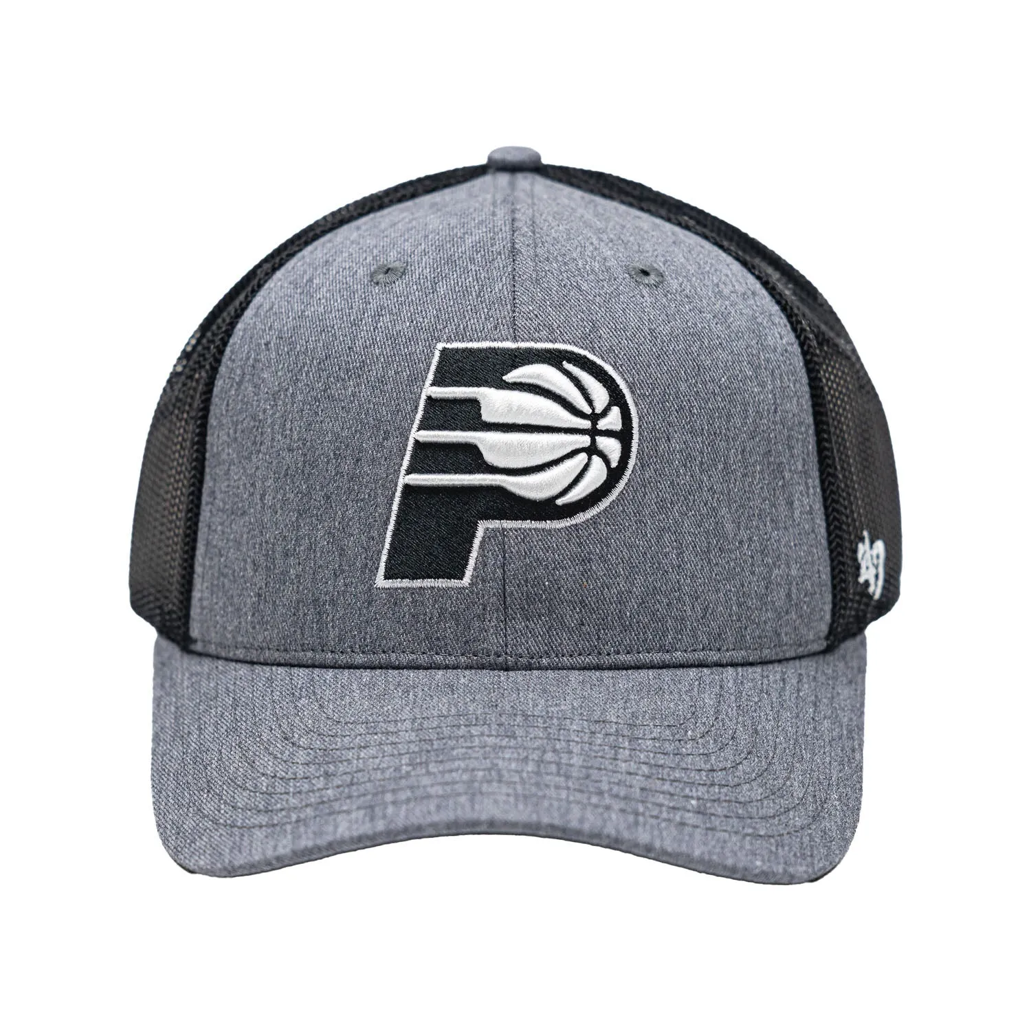 Adult Indiana Pacers Carbon Trucker Hat in Black by 47