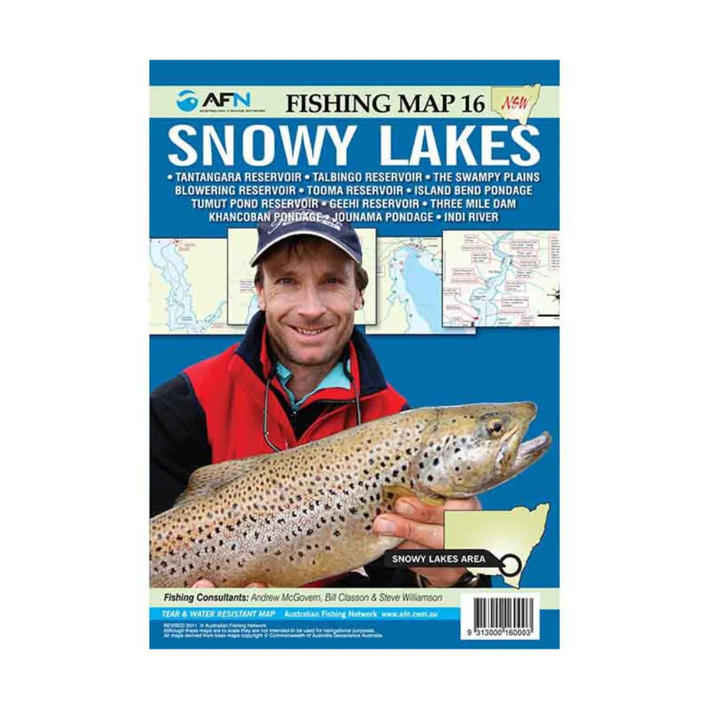 AFN Fishing Map 16 Snowy Lakes