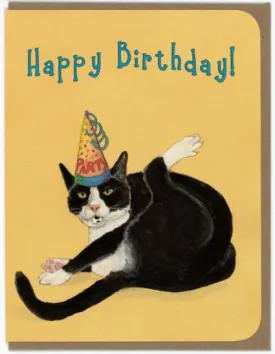 Amy Rose Moore Illustration - Birthday Cat Greeting Card