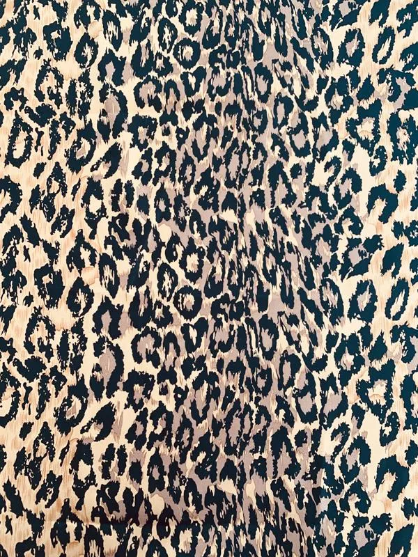 Animal Pattern Printed Silk and Wool Twill - Brown / Black / Tan