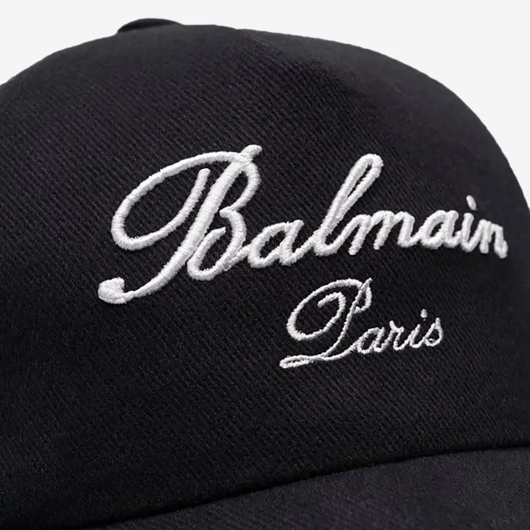 Balmain Embroidered Signature Baseball Cap