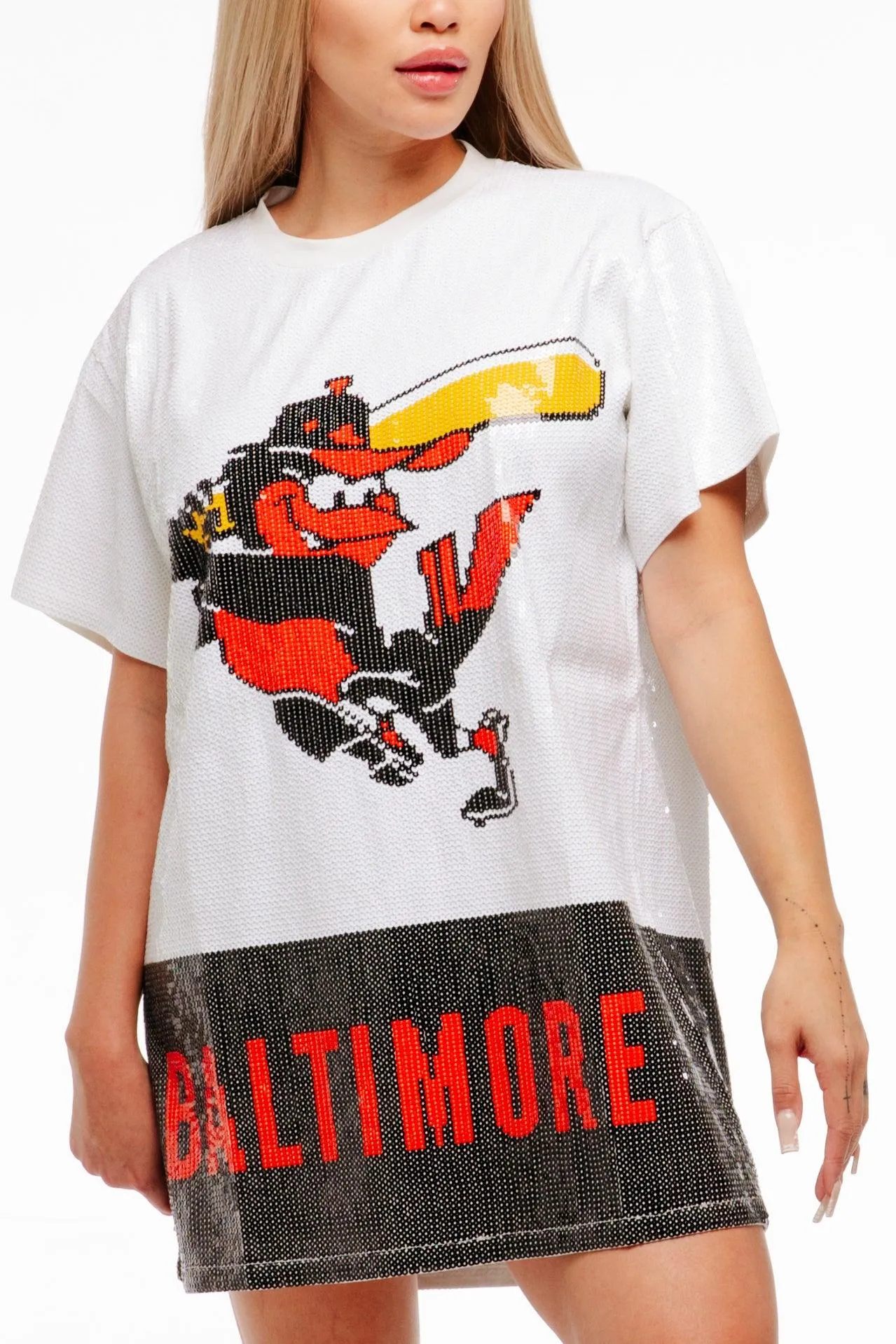 Baltimore Baseball Sequin Dress