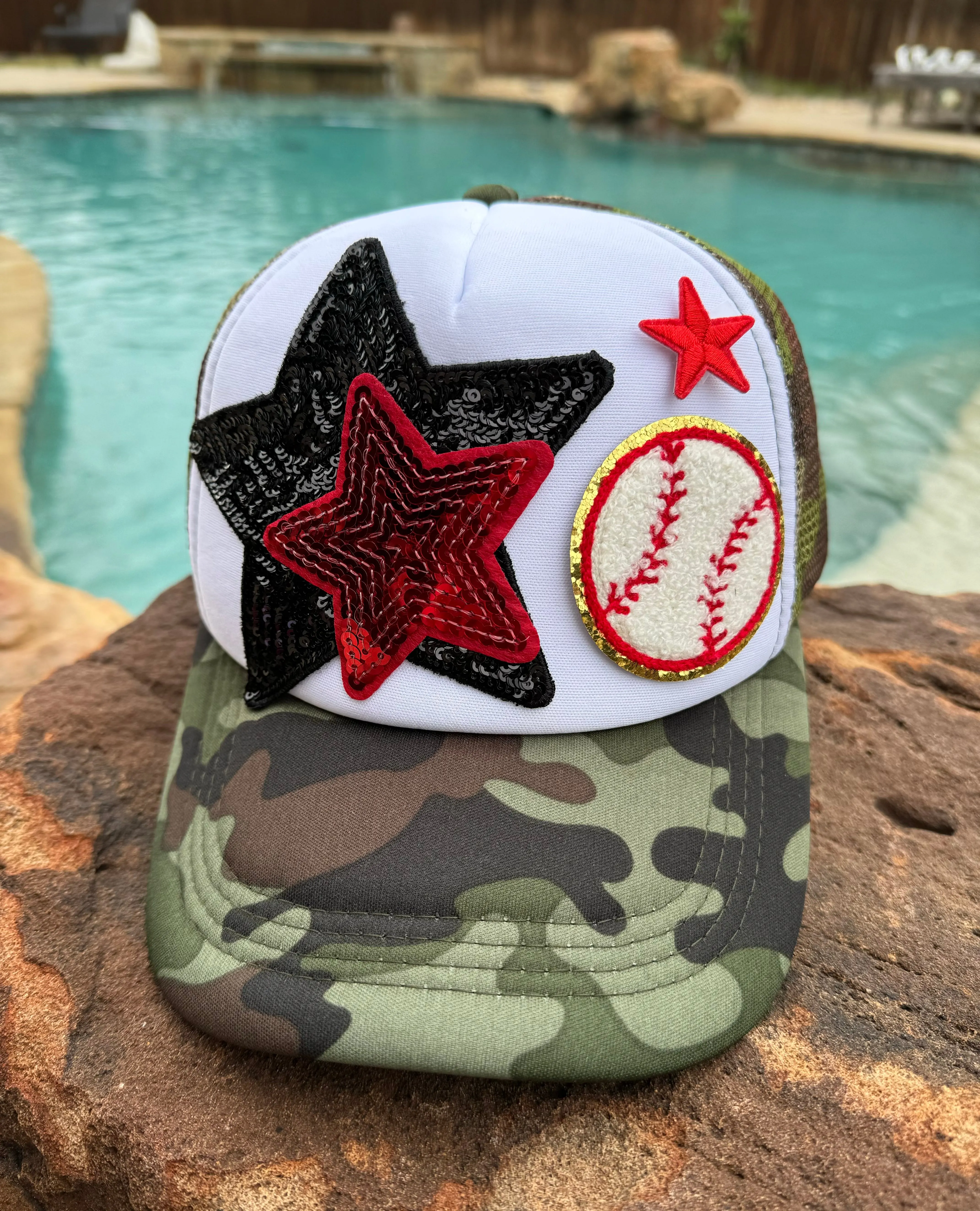 Baseball & Camo Trucker Hat