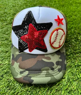 Baseball & Camo Trucker Hat