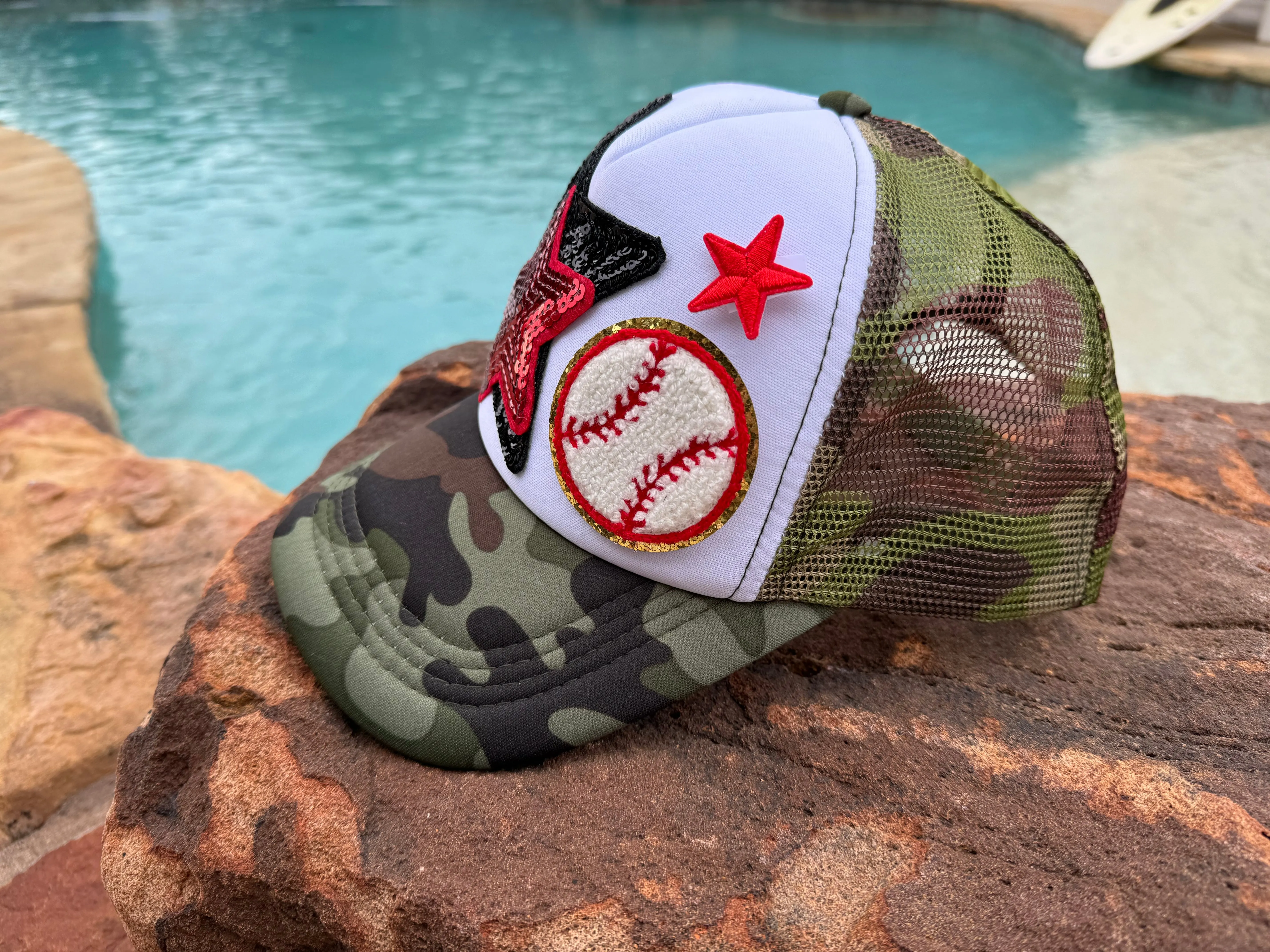 Baseball & Camo Trucker Hat