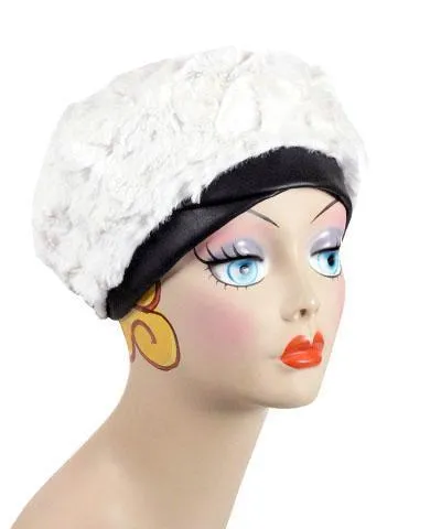 Beret, Reversible -  Luxury Faux Fur in Birch (One Large Left!)