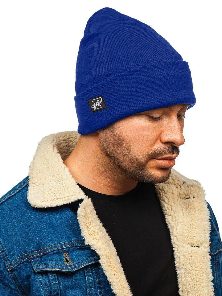 Blue Fisherman Beanie