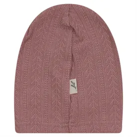 Bondoux Bebe Cerise V-Neck Textured Knit Hat