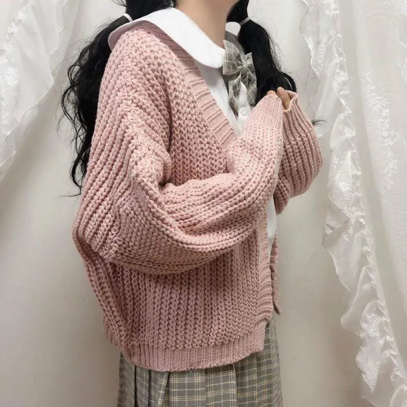 Bowknot Loose Knitted Cardigan