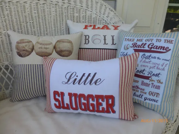 Boys room decor, Baseball glove pillow, baseball decor