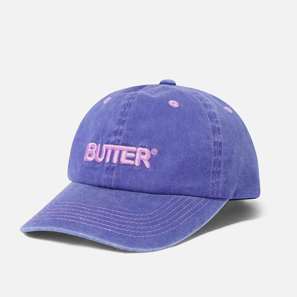 Butter Goods - Rounded Logo 6 Panel Cap - Grape