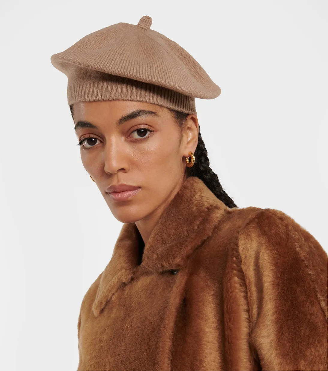 Cashmere beret Max Mara, brown