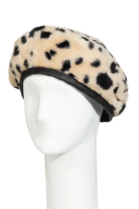 Cheetah Print Beret Hat