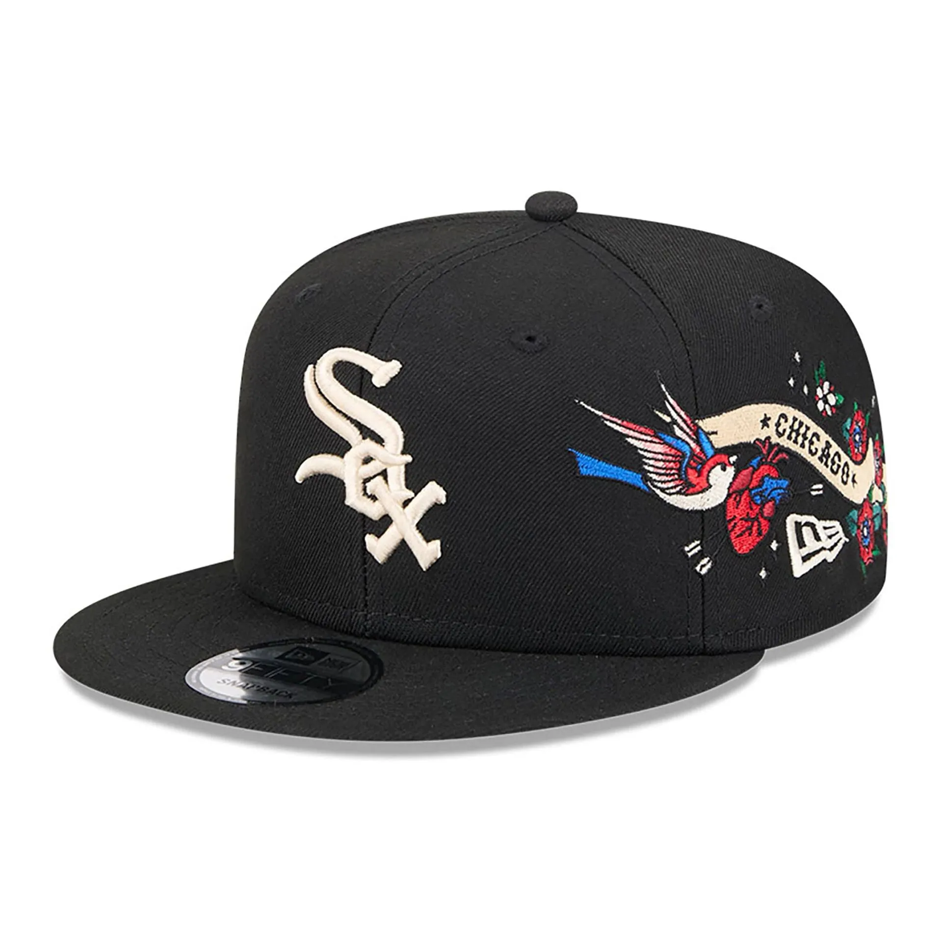 Chicago White Sox City Art Black 9FIFTY Snapback Cap