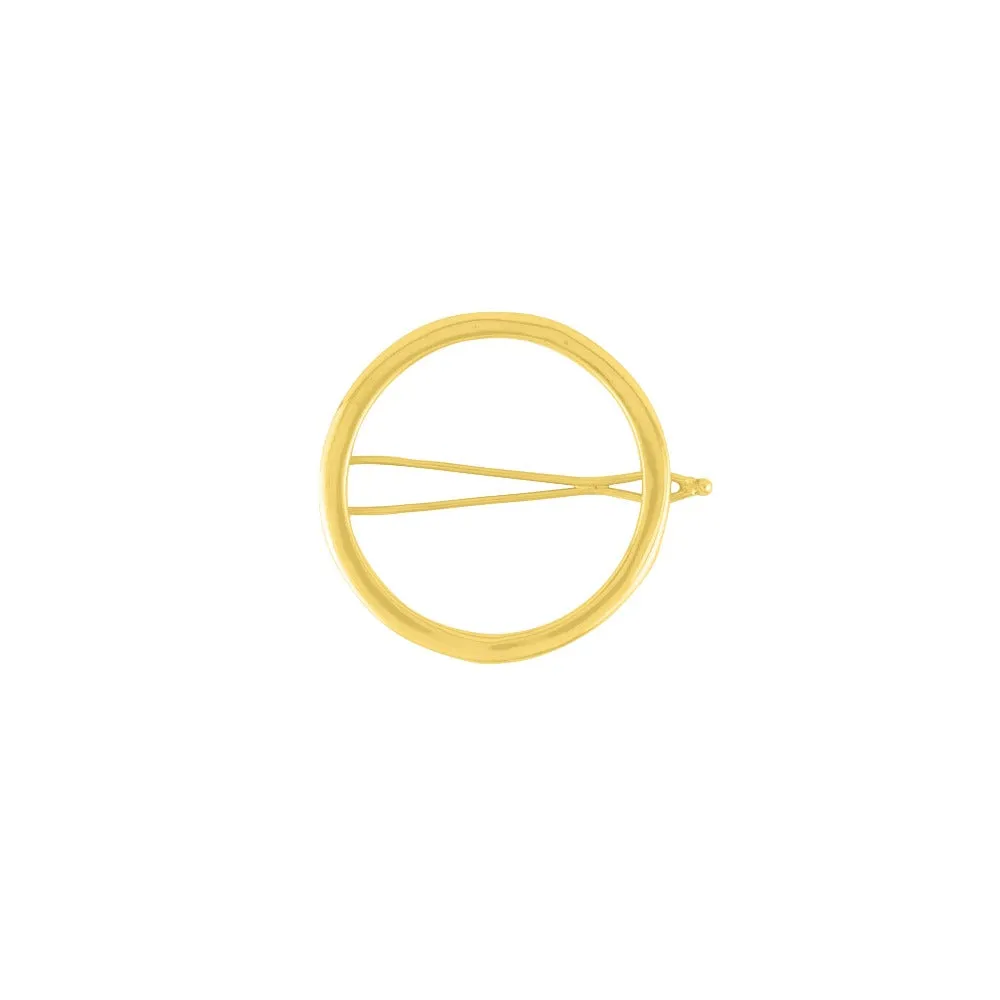 Circle Barrette in Gold