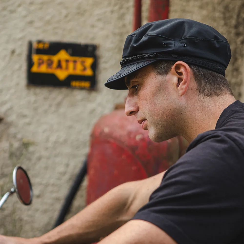 Classic Cotton Greek Fisherman Cap - Black