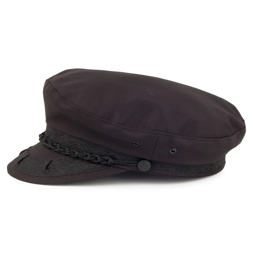 Classic Cotton Greek Fisherman Cap - Black