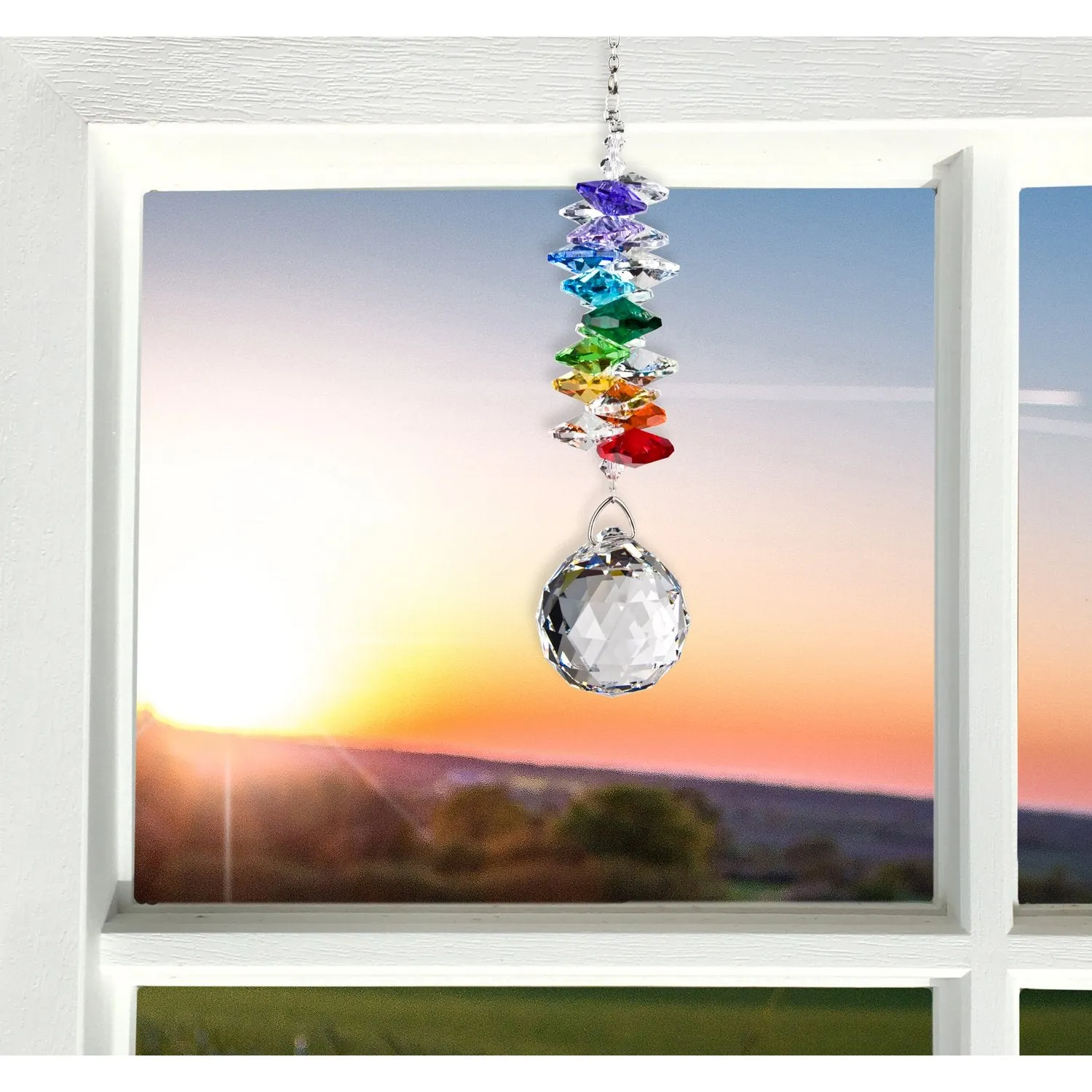 Crystal Grand Cascade Suncatcher - Rainbow