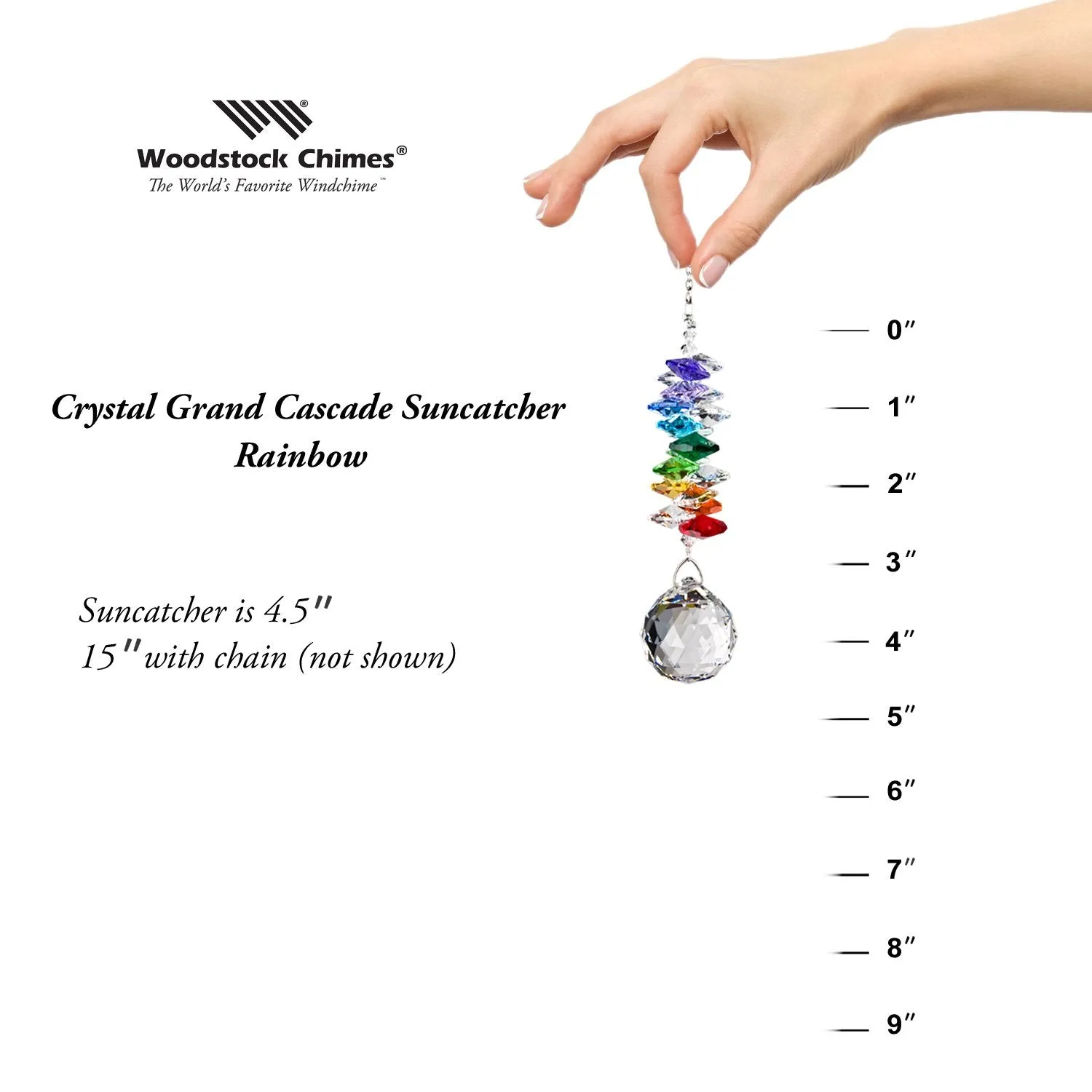 Crystal Grand Cascade Suncatcher - Rainbow