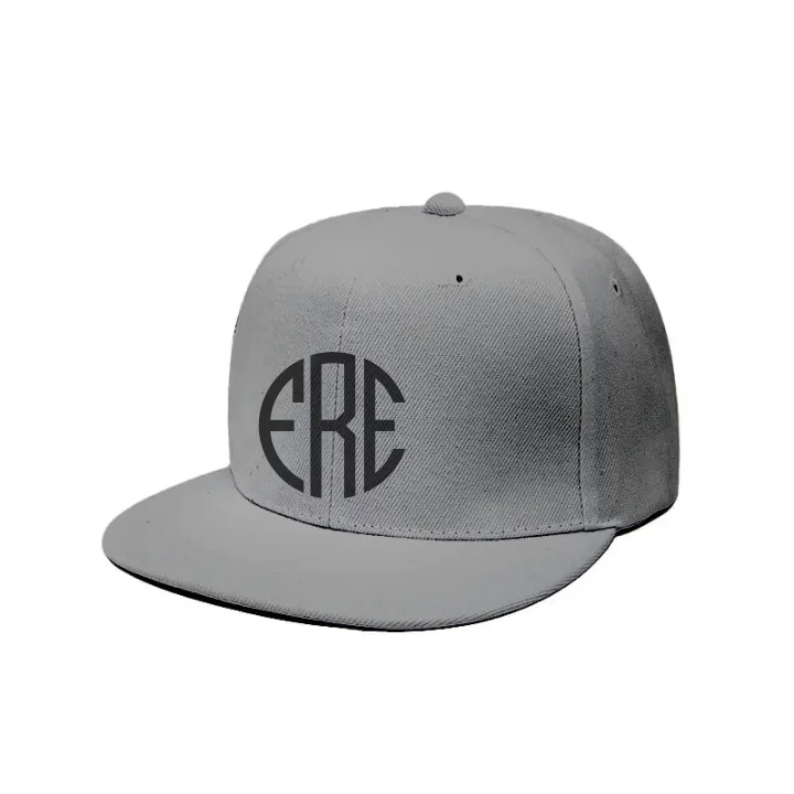 Custom Embroidery Snapback Hat - Round Monogram