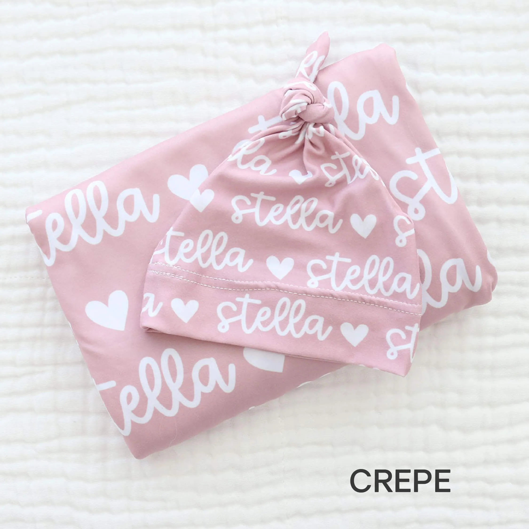 Custom Personalized Baby Name Swaddle Blanket | Graphic Pinks