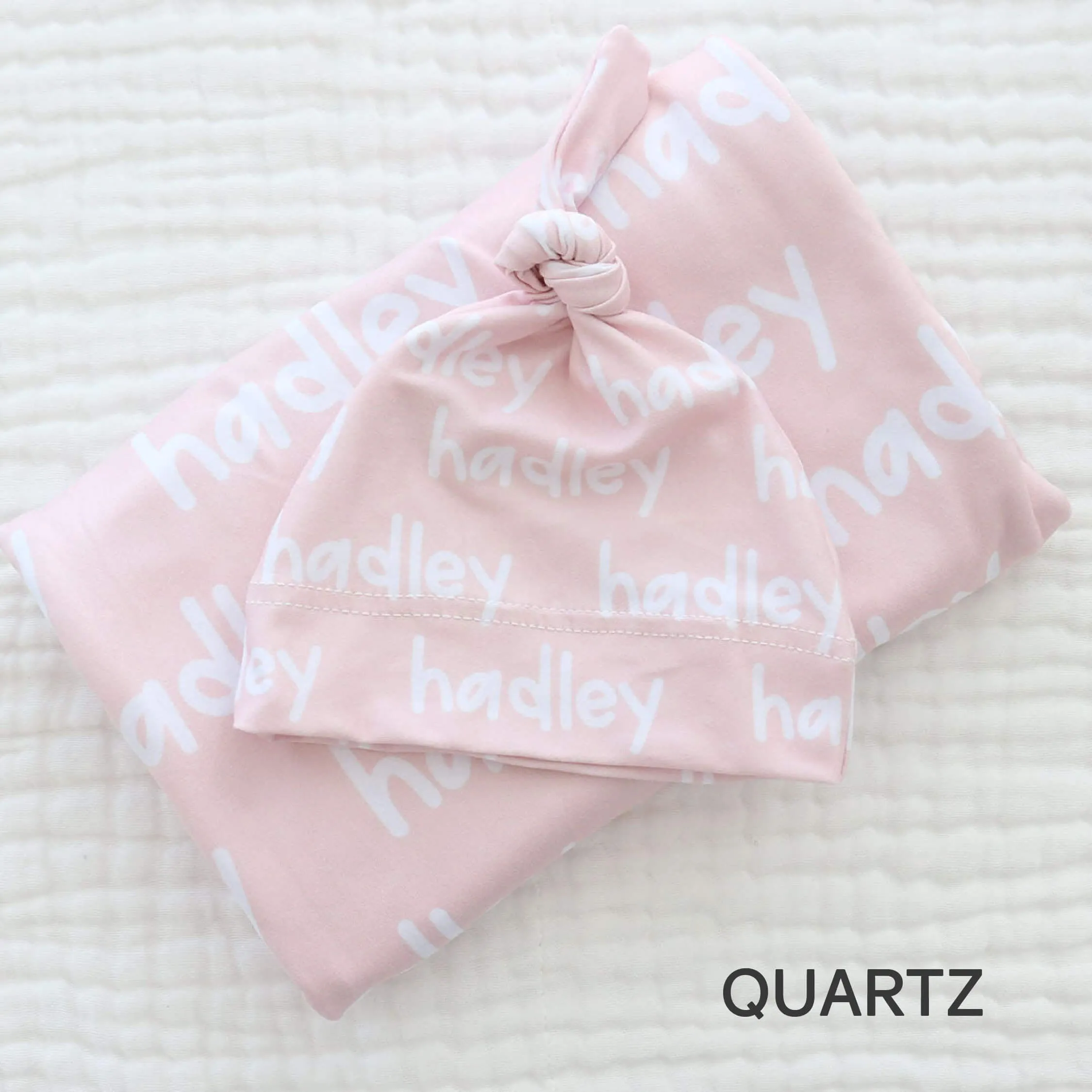 Custom Personalized Baby Name Swaddle Blanket | Graphic Pinks