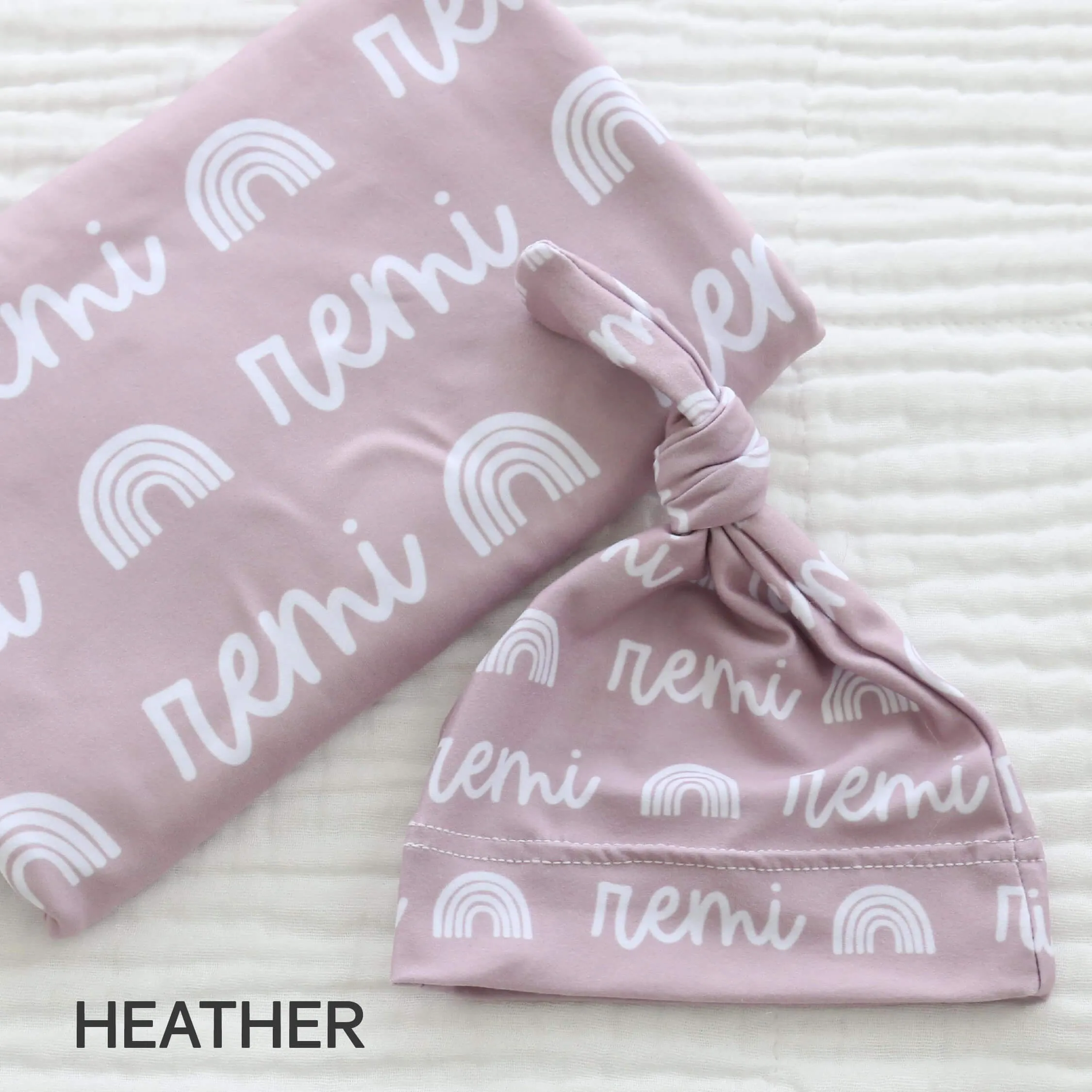 Custom Personalized Baby Name Swaddle Blanket | Graphic Purples