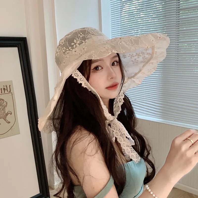 Cute lace fisherman hat PL51737