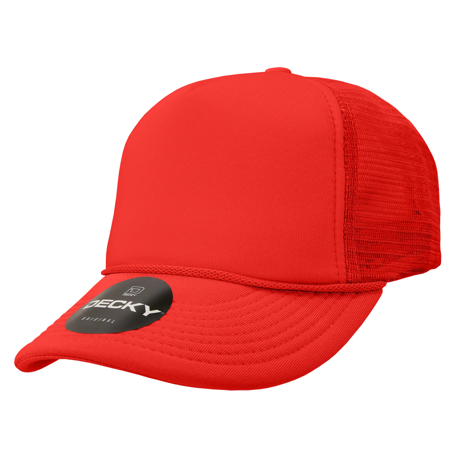 Decky 211 Blank 5 Panel Foam Trucker Cap, Mesh Back Hat