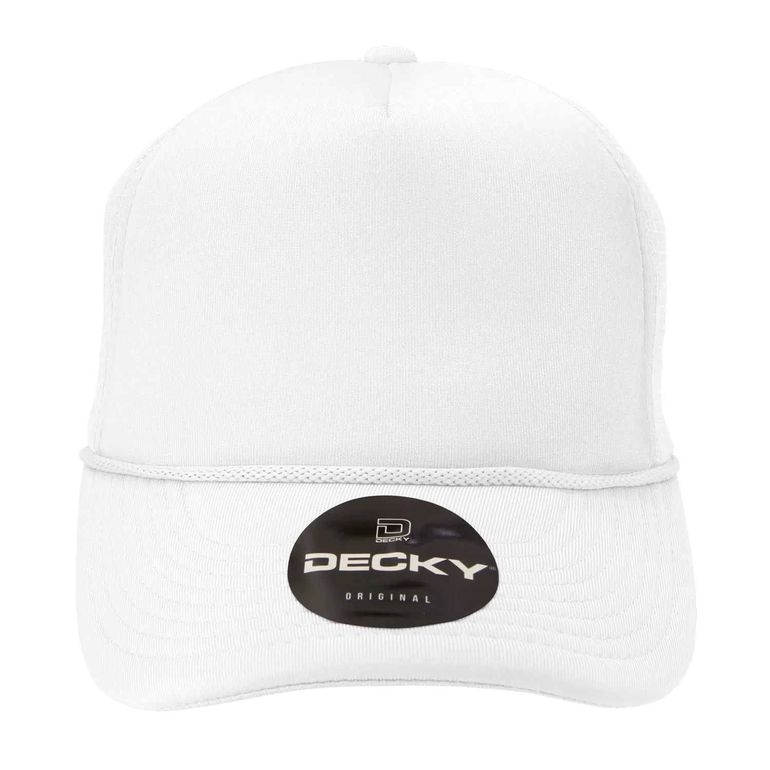 Decky 211 Blank 5 Panel Foam Trucker Cap, Mesh Back Hat