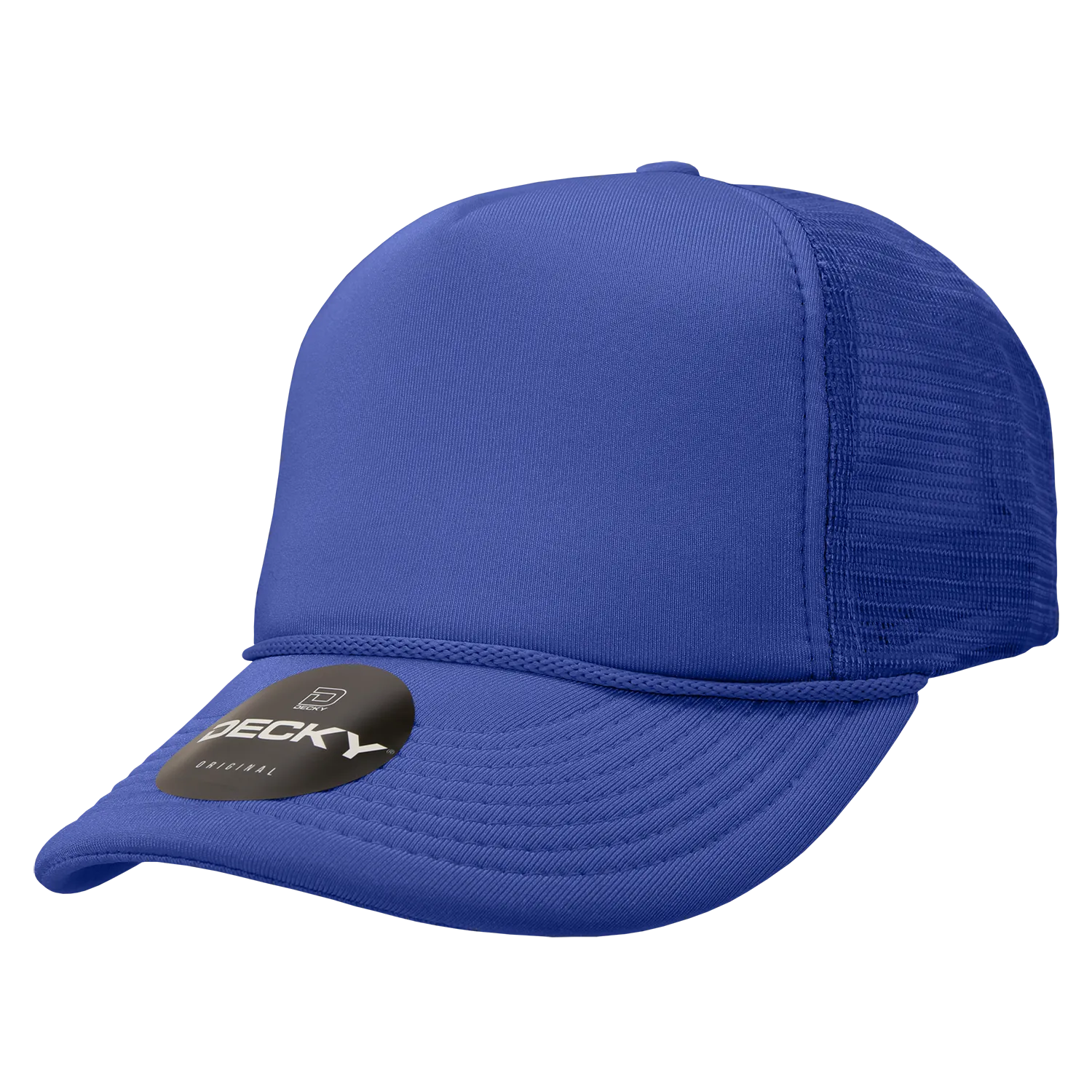 Decky 211 Blank 5 Panel Foam Trucker Cap, Mesh Back Hat