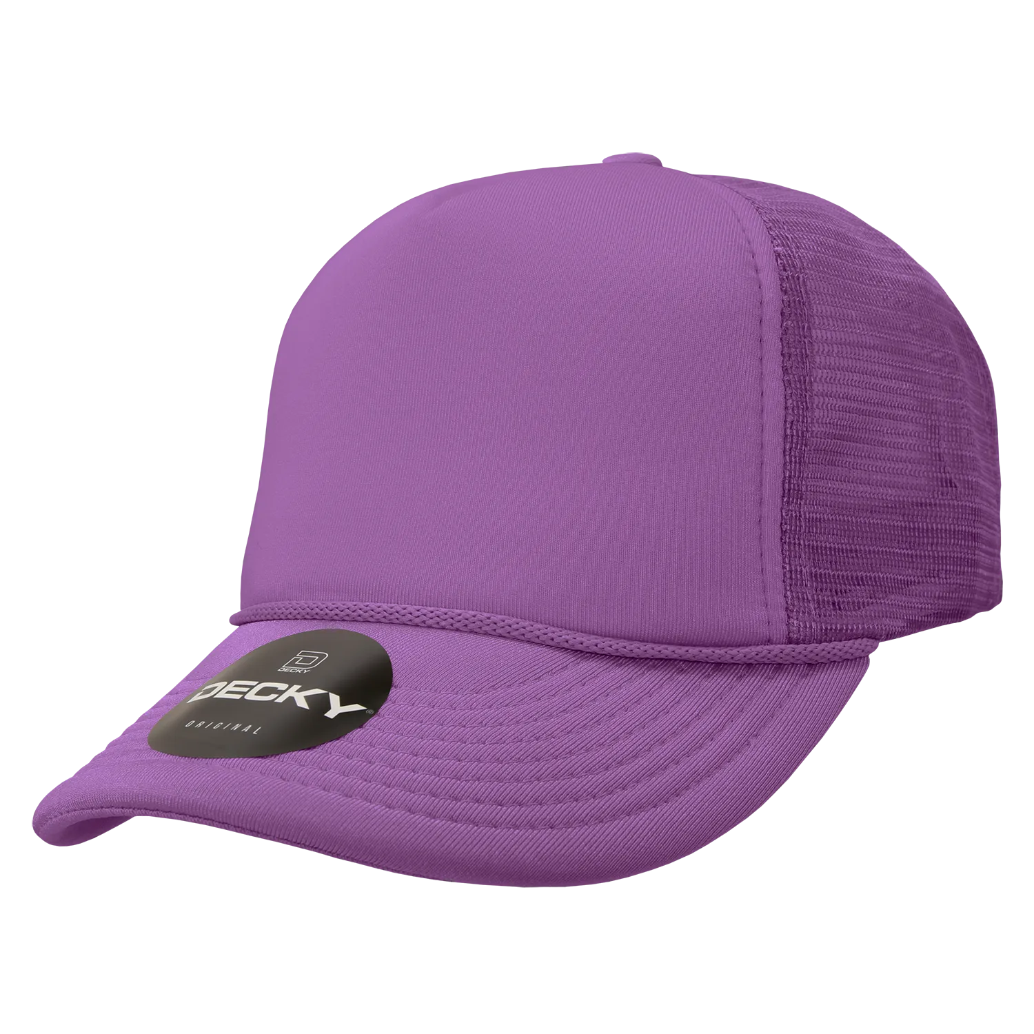 Decky 211 Blank 5 Panel Foam Trucker Cap, Mesh Back Hat