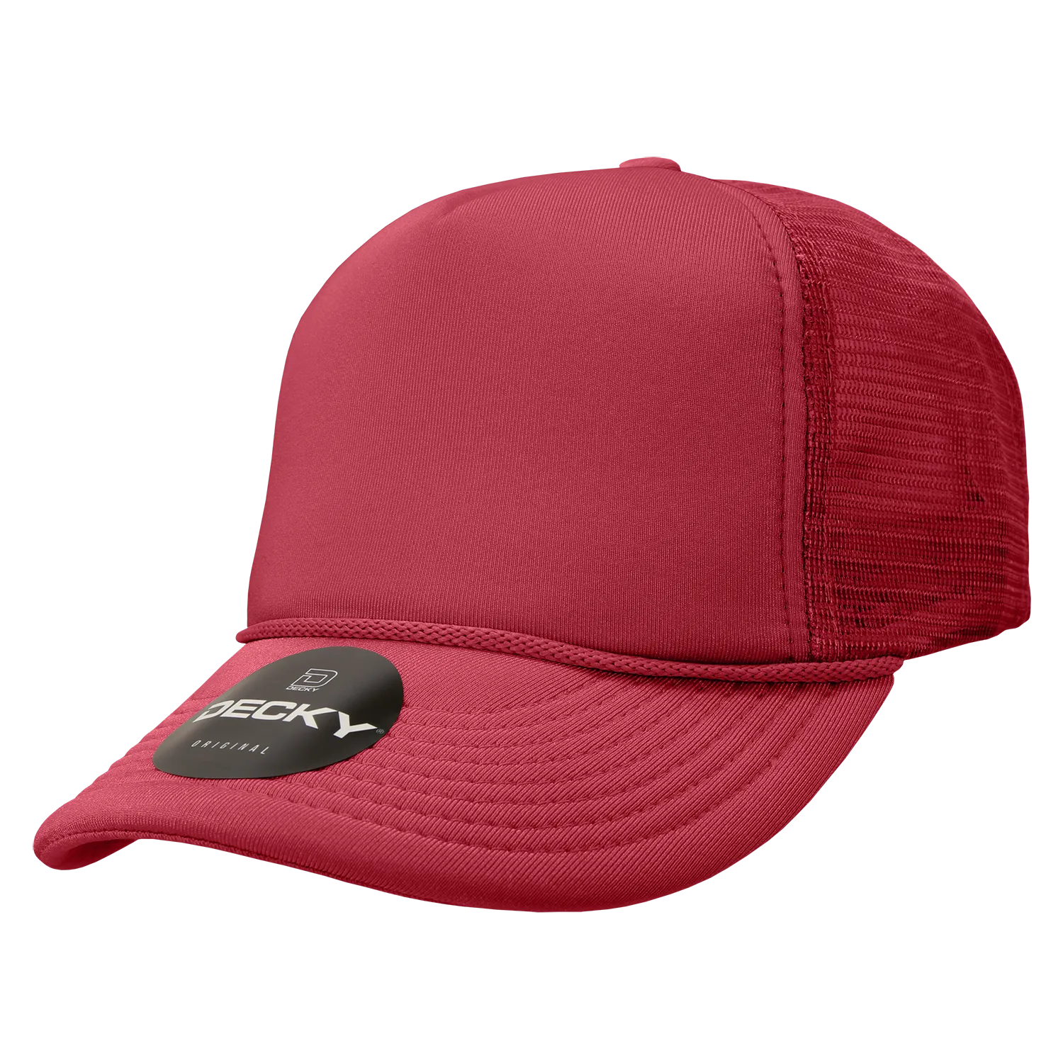 Decky 211 Blank 5 Panel Foam Trucker Cap, Mesh Back Hat