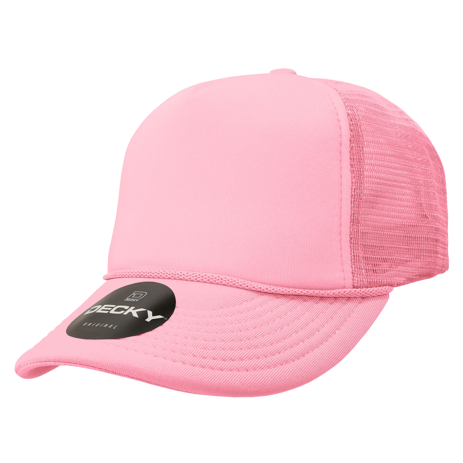 Decky 211 Blank 5 Panel Foam Trucker Cap, Mesh Back Hat