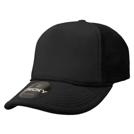 Decky 211 Blank 5 Panel Foam Trucker Cap, Mesh Back Hat