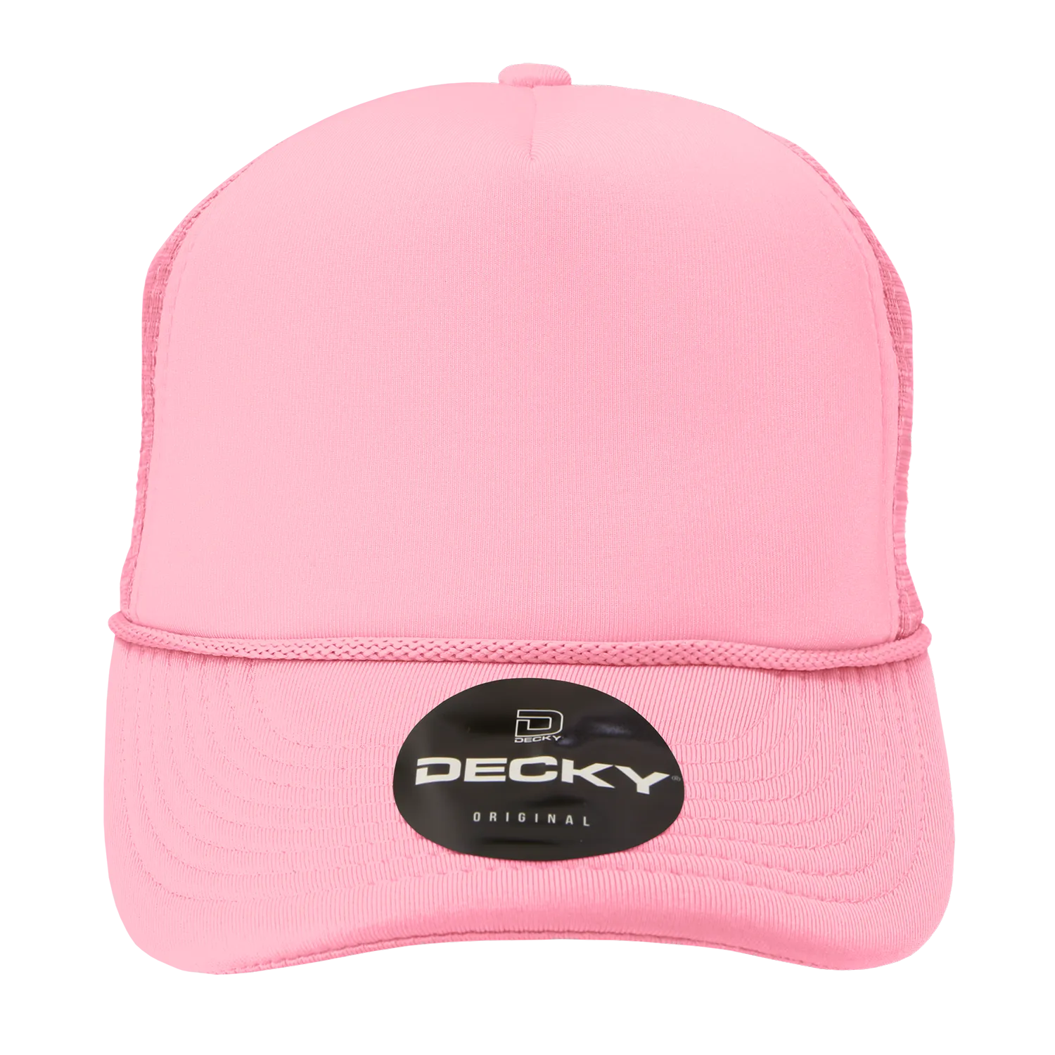 Decky 211 Blank 5 Panel Foam Trucker Cap, Mesh Back Hat