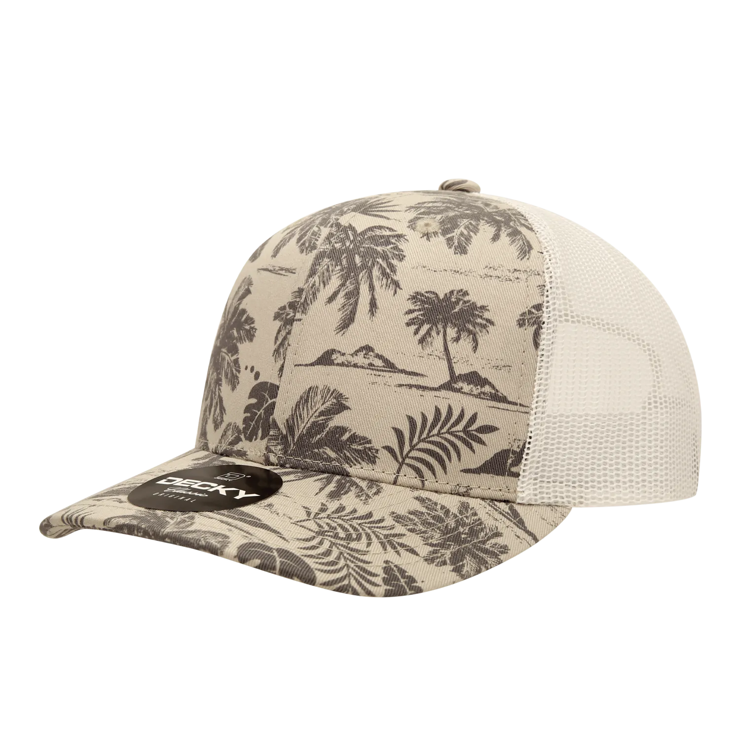 Decky 6037 - 6 Panel Mid Profile Printed Trucker Cap