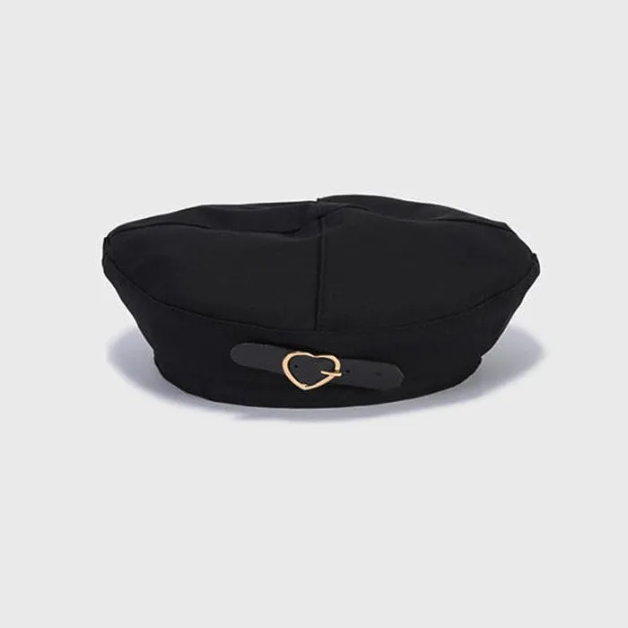 E-girl Heart Buckle Beret