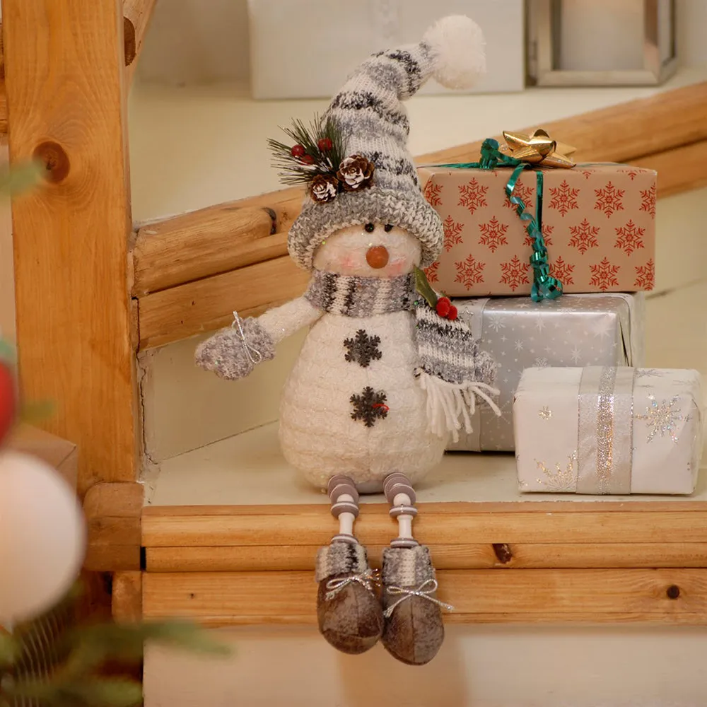 Festive Grey/White Snowman (Assorted)