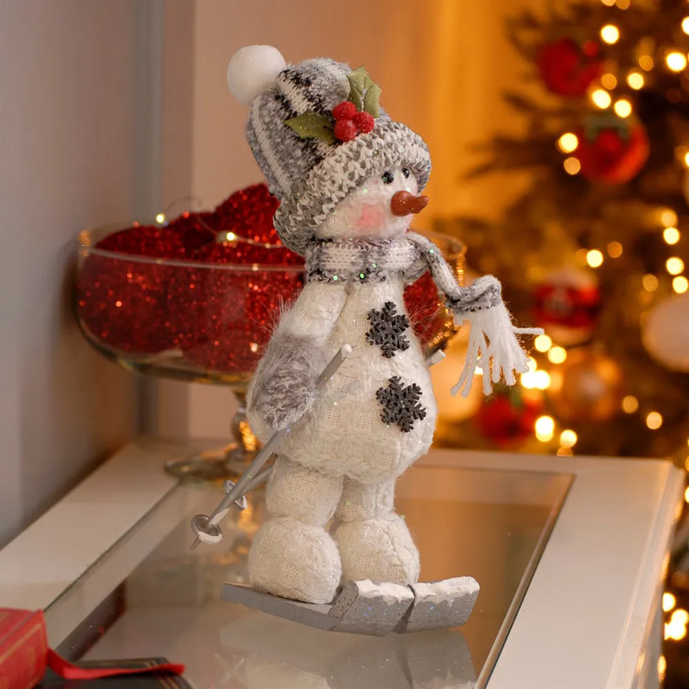 Festive Grey/White Snowman (Assorted)